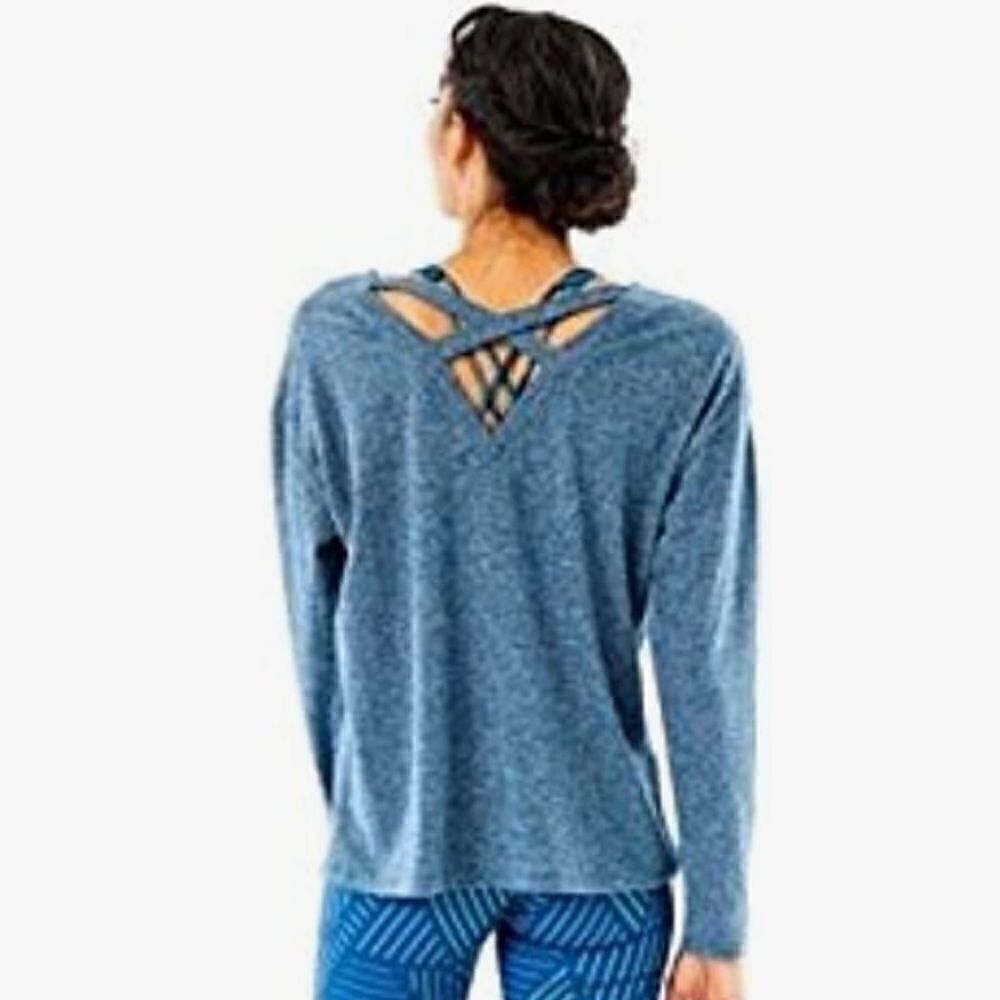 Carve Designs Linden Criss Cross Back Shirt Blue